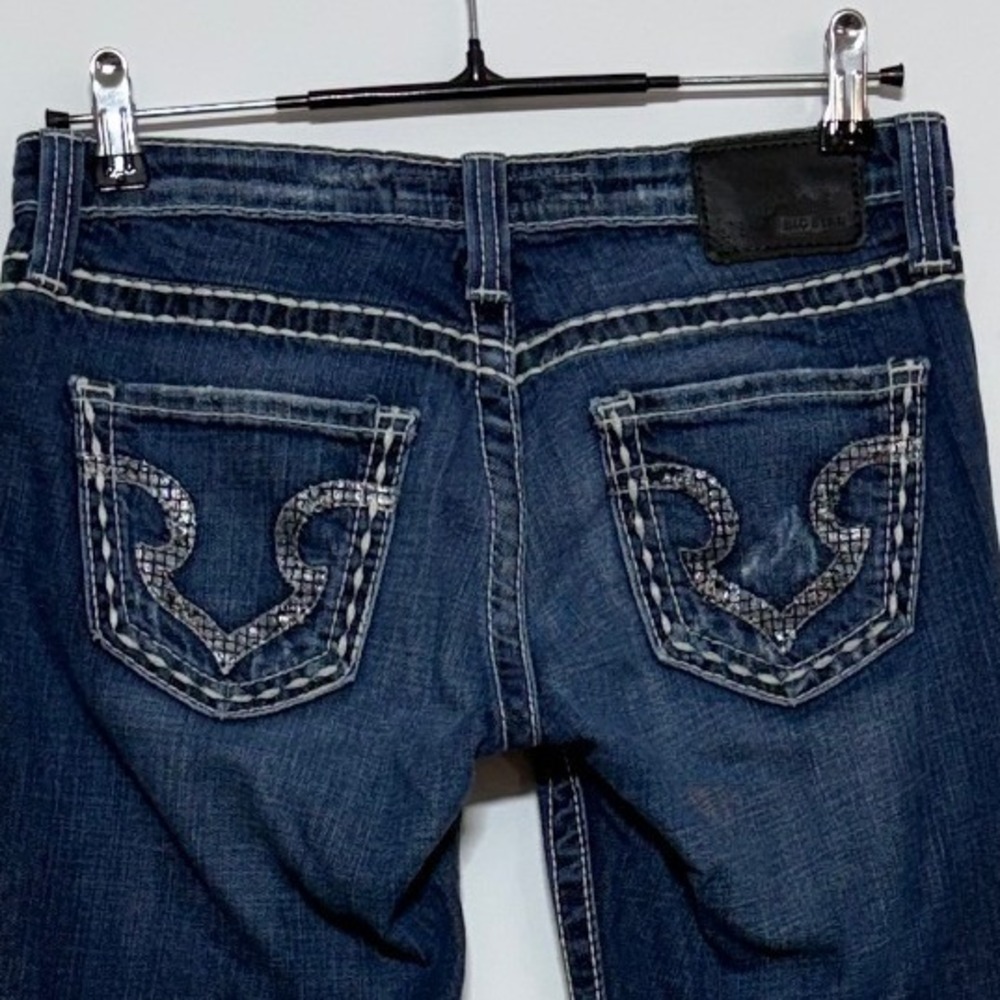 Big Star Jeans Womens 28X32 Blue Sweet Boot Ultra-Low Rise Stretch Western Y2K